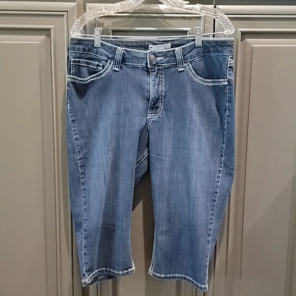 Lee Slender Secret Low Waist 14 Medium Capri - Picture 1 of 9